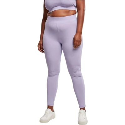 Abbildung von Urban Classics Ladies HIGH Waist TECH Leggings Tights, Damen, Größe: 4XL, Lavender