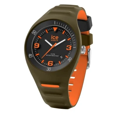 Abbildung von Ice Watch P. Leclercq Khaki orange Grüne Herrenuhr mit Silikonarmband 020886 (Medium)