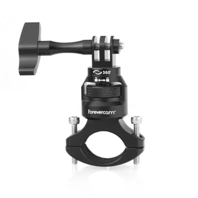 Abbildung von Forevercam Fahrrad Lenkerhalterung für GoPro, 360 Grad Aluminiumlegierung, Motorräder, Rundrohrhalterung Hero 13/12/11/10/9/8/7und andere Action Kameras