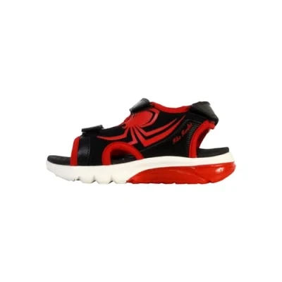 Abbildung von Geox Light UP Spider MAN Sandal Ciberdron Riemensandalette für Kinder, Größe: 25, Black/red Schuhe