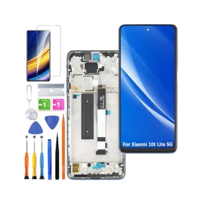 Abbildung von HLYGZX Ersatz Original Display für Xiaomi Mi 10t Lite 5G LCD Bildschirm, M2007J17G Bildschirm Touch Digitizer Assembly Reparaturteile Kit(Schwarz mit Rahmen)
