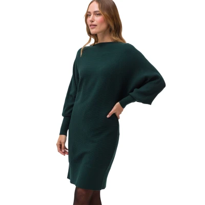 Abbildung von zero MIT Uboot Ausschnitt Strickkleid, Damen, Größe: 34, Deep ponderosa pine