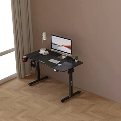 Abbildung von pro.tec Schreibtisch, »Stryn« Elektrisch verstellbarer Computertisch 120x60cm Schwarz