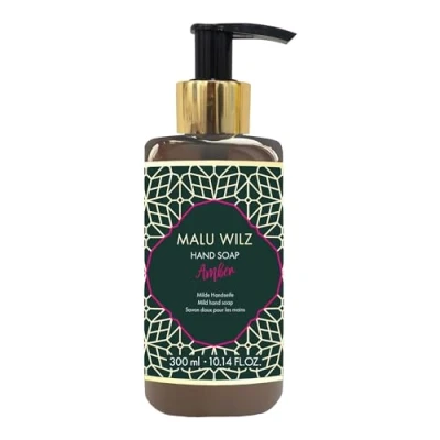 Abbildung von Malu Wilz Hand Soap Amber Handseife flüssig 300ml, vegan I Milde Seife schützt und pflegt die Haut beim Waschen Flüssigseife mit herrlichem Wohlduft