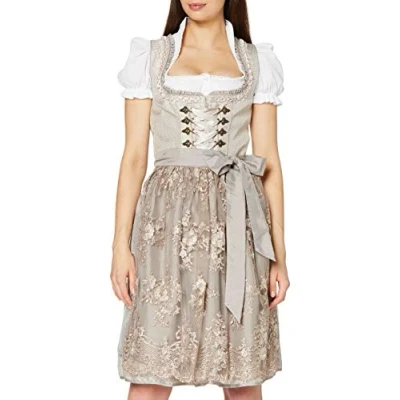 Abbildung von Stockerpoint Damen Dirndl Elyse Kleid für besondere Anlässe, Taupe, 42