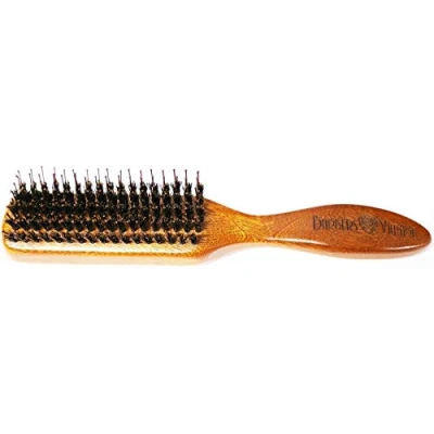 Abbildung von Barbers Vintage Classic Styler Bürste mit Wildschweinborsten und Nylonborsten, Hellbraun Für gesundes Haar Fördert das Nachwachsen der Haare