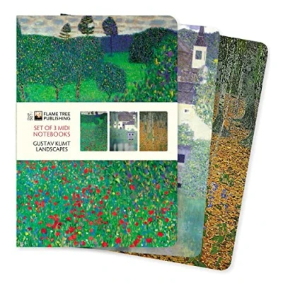 Abbildung von Dreier Set Mittelformat Notizbücher: Gustav Klimt, Landschaften: Unser beliebten Notizbücher im 3er Pack mit flexiblen, künstlerisch ... Künstlers (3er Notizbücher)