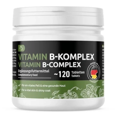 Abbildung von GreenPet Vitamin B Komplex Hund 120 Tabs Liefert wichtige Vitamine für Hunde (B1, B2, B3, B5, B6, B9 &amp; B12), Vitamintabletten mit Folsäure, bis zu 4 Monate