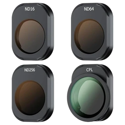 Abbildung von JJC ND CPL Filter Kit für DJI Mini 4 Pro, 4er Pack ND16 ND64 ND256 Neutraldichte Fest Graufilter Cirkular Polarisations Polfilter, Mehrfach Beschichtete Tragbare Pro Drohnen Zubehör