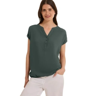 Abbildung von Cecil Damen 3411632 Bluse, Dark Balmy Khaki, XS