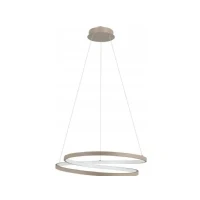 Abbildung von EGLO LED Hängelampe Ruotale, Pendelleuchte über Esstisch, Esszimmerlampe geschwungen, Hängeleuchte Ringe aus Metall in Sand, warmweiß, Ø 55 cm, Sandfarben