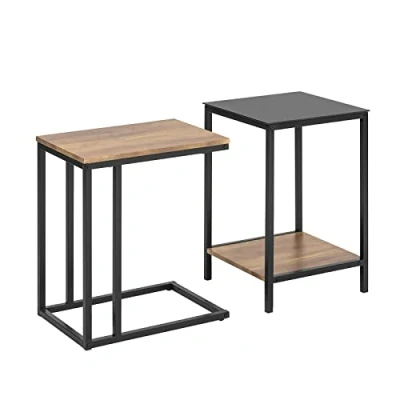 Abbildung von SoBuy Beistelltisch FBT99, 2er Set Satztisch Couchtisch Stapelbar Sofatisch