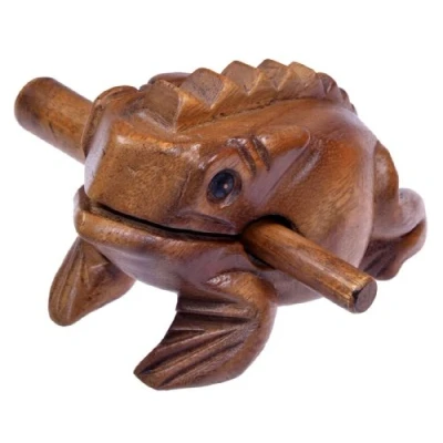 Abbildung von LOGOPLAY Klangfrosch Gr. 1 Klang Frosch Klangtier Musik /Percussion Instrument aus Holz