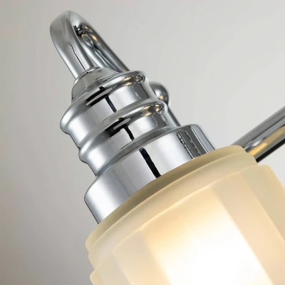 Abbildung von Quoizel QZ SWELL2 PC BATH Badezimmerleuchte Swell G9 LED 3.5W IP44 Stahl, Glas; Chrom poliert L:17.1cm B:35.7cm Ø35.7cm