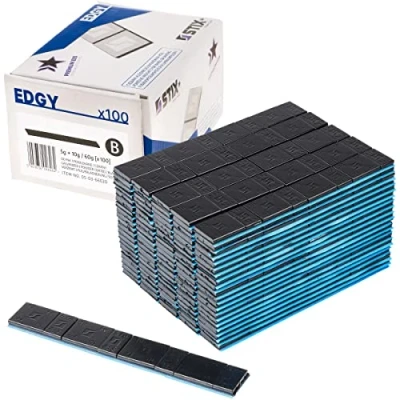 Abbildung von Stix 100x Klebegewichte für Alufelgen 5+10g Schwarz Auswuchtgewichte 6KG Kleberiegel