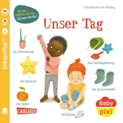 Abbildung von Baby Pixi (unkaputtbar) 117: Unser Tag: Unzerstörbares Buch ab 12 Monaten mit ersten Wörtern aus dem Alltag auch als Badebuch geeignet (117)