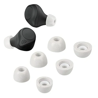 Abbildung von kwmobile 6X Ersatz In Ear Kopfhörer kompatibel mit Jabra Elite 75t /65t / Active 3 Größen Polster Ohrstöpsel Ohrhörer Grau