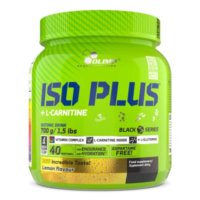 Abbildung von Olimp Sport Nutrition Iso Plus + L Carnitin (700g) Isotonische Getränke Vitamine, Elektrolyte, Zitrone