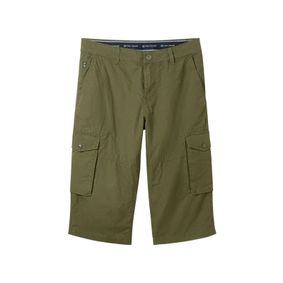 Abbildung von TOM Tailor MIT Print Shorts, Herren, Größe: 31, Olive geometric structure