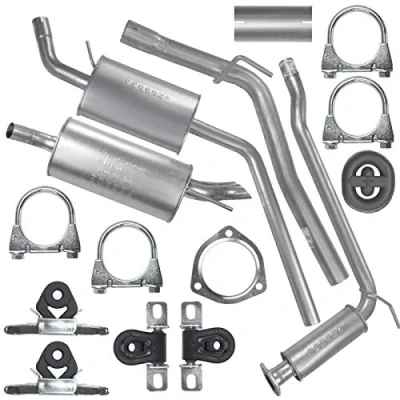 Abbildung von Schalldämpferset Auspuffanlage Auspuff für VW Transporter T4 SWB LWB 1.9 TD 2.4 D
