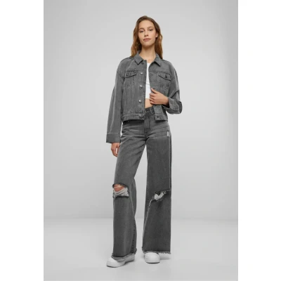 Abbildung von Urban Classics Jeansjacke, Damen, Größe: XS, New grey washed