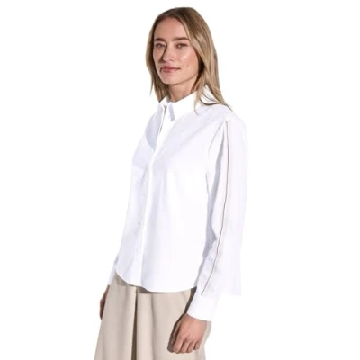 Abbildung von Street One MIT Tapedetail Hemdbluse, Damen, Größe: 36, Weiß