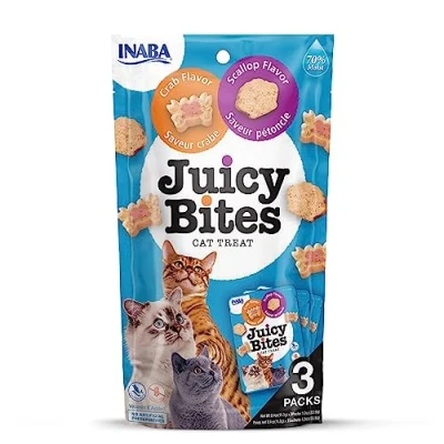 Abbildung von Inaba Juicy Bites Katzensnack Jakobsmuschel und Krabben
