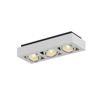 Abbildung von Arcchio Deckenleuchte Ronka, dimmbar, Leuchtmittel nicht inklusive, Modern, Aluminium, Metall, weiß, 3 flammig, GU10, Deckenleuchte, Lampe
