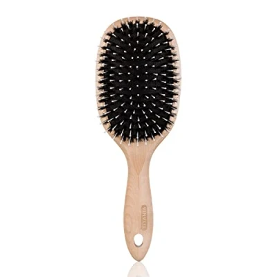 Abbildung von TITANIA Haarbürste aus Holz (Paddlebürste) Anti Statische Entwirrbürste für lange Haare Haarpflege Bürste Ahorn Umweltfreundlich &amp; nachhaltig
