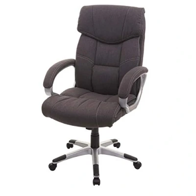 Abbildung von Mendler Bürostuhl HWC A71, Chefsessel Drehstuhl Schreibtischstuhl, Stoff/Textil, FSC® dunkelgrau