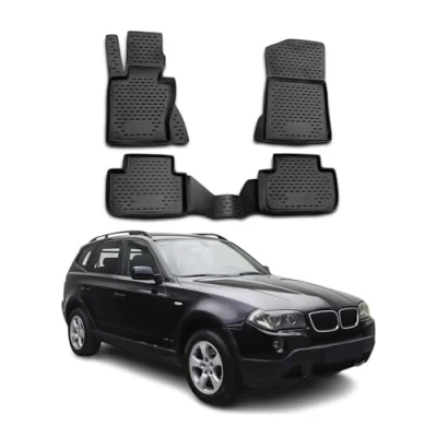 Abbildung von OMAC 1207444 Fußmattensatz Gummi, TPE (thermoplastischer Elastomer) 4 schwarz BMW: X3
