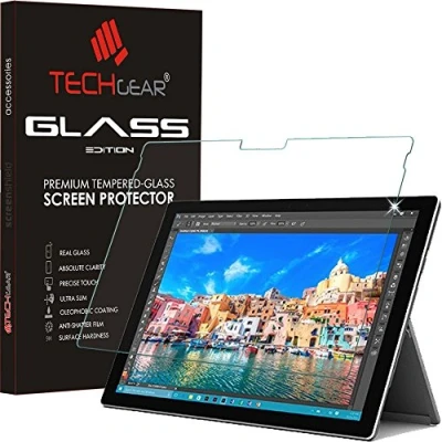 Abbildung von TECHGEAR Schutzfolie kompatibel mit Microsoft Surface Pro 6, 4, 2017 Glas Anti Kratzer Schutzabdeckung
