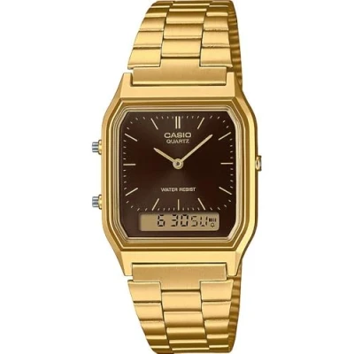 Abbildung von Casio AQ 230GA 5AMQYES Collection Edgy Armbanduhr Ana Digi Goldfarben/Braun