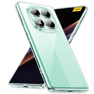 Abbildung von Verco Handyhülle für Xiaomi Poco X7 Case, Handy Cover Hülle Transparent Dünn Klar Silikon, durchsichtig