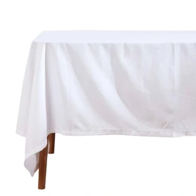 Abbildung von Homescapes Tischdecke aus 100% Baumwolle, 138 x 178 cm, weiß (1 tlg)