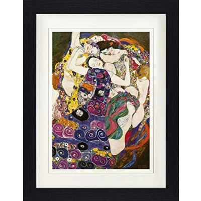 Abbildung von 1art1 Gustav Klimt Poster Die Jungfrau, 1912 1913 Gerahmtes Bild Mit Edlem Passepartout Wand Bilder Im Bilderrahmen 40x30 cm