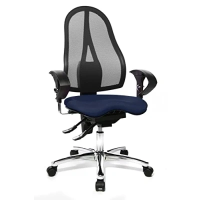 Abbildung von TOPSTAR ST19UG28 Sitness 15, ergonomischer Bürostuhl, Schreibtischstuhl, inkl. höhenverstellbare Armlehnen, Bezugsstoff dunkelblau