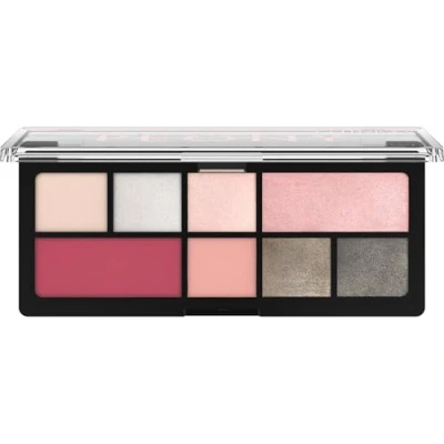 Abbildung von Catrice The Soft Peony Eyeshadow Palette, Lidschatten, Pink, 8 Pink Töne, hochpigmentiert, schimmernd, farbintensiv, glitzernd, vegan, ohne Mikroplastikpartikel, Parfüm, ölfrei, 1er Pack (9g)