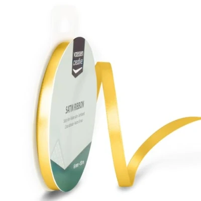 Abbildung von Vaessen Creative Satinband 6mmx10m Gelb Gold