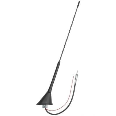 Abbildung von tomzz Audio 1000 000 Dachantenne 16V Look AM/FM integr. Verstärker 20cm Kabel DIN Stecker kompatibel mit Audi Opel Seat Skoda VW Anti Noise