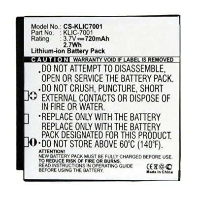 Abbildung von Amsahr Digital Replacement Camera and Camcorder Battery for Kodak KLIC7001, EasyShare V550
