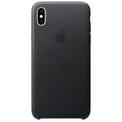 Abbildung von Apple Leather Case iPhone XS Max schwarz Smartphone Hülle ✅ 0190198763464