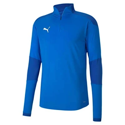 Abbildung von PUMA Herren teamFINAL 21 Training 1/4 Zip Pullover, Electric Blue Lemonade Team Power Blue, XXL