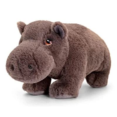 Abbildung von azzesso Kuscheltier Nilpferd (1 St., 30 cm), flauschiges Stofftier, Dunkel Grau, Plüsch