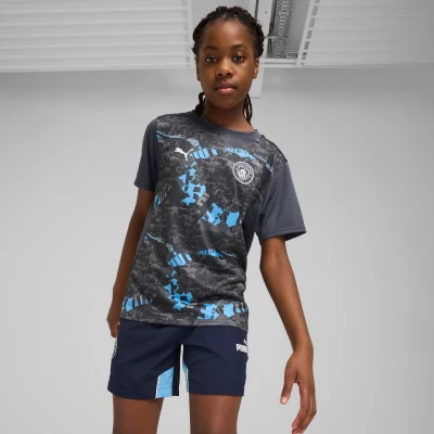 Abbildung von Puma Manchester CITY Prematch Youth Tshirt print Strong graycool light gray für Kinder, Größe: 152, cool