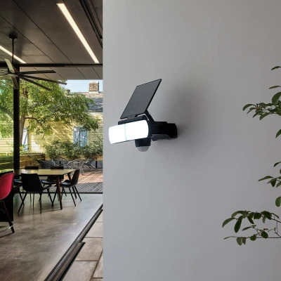 Abbildung von Prios LED Solar Wandstrahler Wrenley, schwarz, Sensor