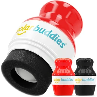 Abbildung von Solar Buddies Sonnencreme Applikator VollRot &amp; VollSchwarz Nachfüllbarer Roll on Schwammapplikator für Sonnencreme, Sonnenmilch Lotion Kinder, Erwachsene Familien Fasst 100ml