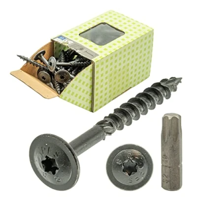 Abbildung von Tellerkopfschrauben 8x40 torx schwarz verzinkt 50 stück