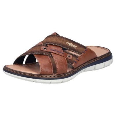 Abbildung von Rieker Pantolette, Sommerschuh, Schlappen, Poolslides, mit Leder Innensohle
