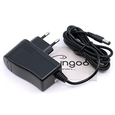 Abbildung von Ladegerät passend für Grundig VCH 9930, 9630 Ladekabel Akku Staubsauger mit mungoo Displayputztuch